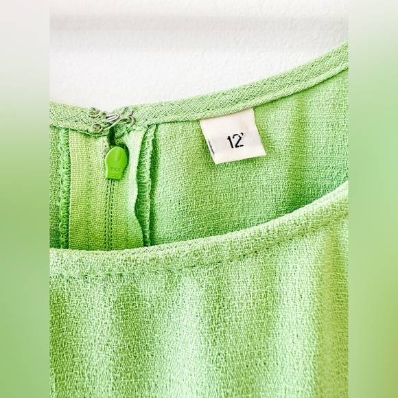 Vintage - Sleeveless Maxi Dress - Bright Green - Size 12 - Picture 5 of 8